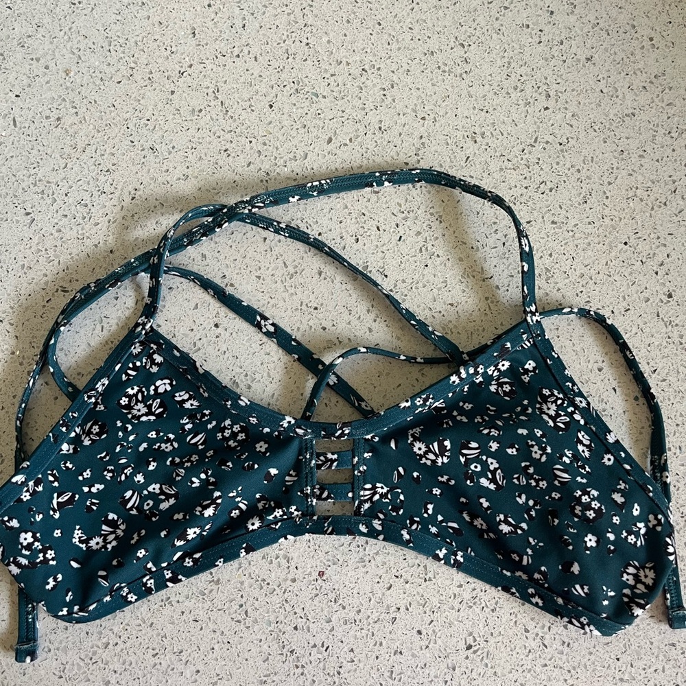 Large, print, Jolyn tom cat bikini top